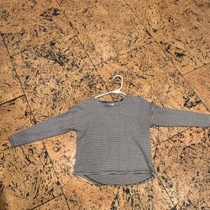 Black And White Striped Long sleeve Shirt